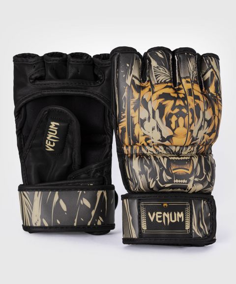 Venum Tiger Men MMA Gloves - Black/Neon Orange