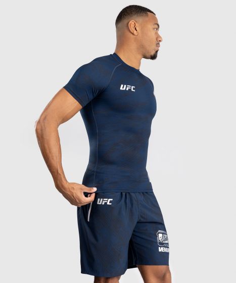 UFC Fusion by Venum Fight Week Men Rashguards Short Sleeves - Blue