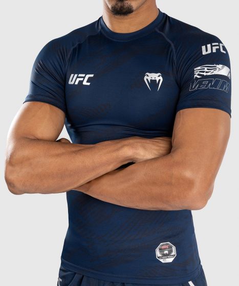 UFC Fusion by Venum Fight Week Men Rashguards Short Sleeves - Blue