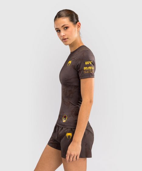 UFC Fusion by Venum Fight Week Plain Version Women Rashguards Short Sleeves - Brown