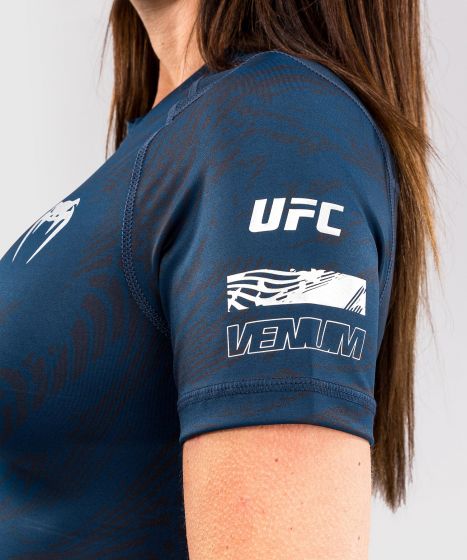 UFC Fusion by Venum Fight Week Women’s Performance Short Sleeve Rashguard - Solid Oceanic Blue