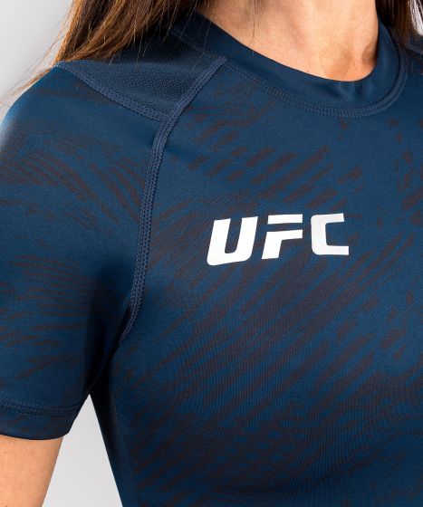 UFC Fusion by Venum Fight Week Women’s Performance Short Sleeve Rashguard - Solid Oceanic Blue