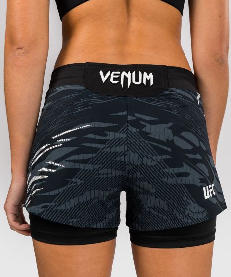 UFC Fusion | VENUM Authentic 格斗之夜 女士格斗短裤-双层 - 黑色