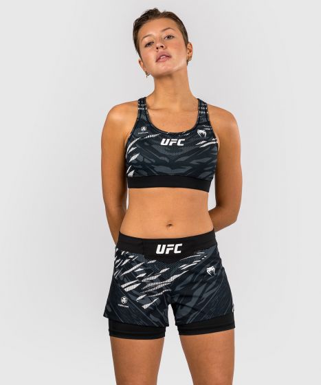 UFC Fusion | VENUM Authentic 格斗之夜 女士格斗短裤-双层 - 黑色