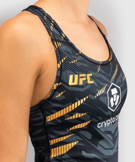 UFC Fusion by Venum Authentic Fight Night Women Long Bra - Black/Gold