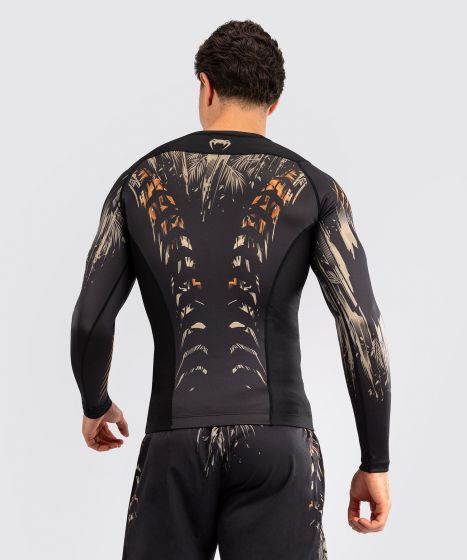 VENUM Tiger Rashguard Long Sleeves - Black/Neo Orange