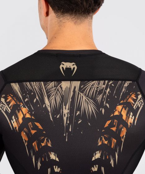 VENUM Tiger Rashguard Long Sleeves - Black/Neo Orange