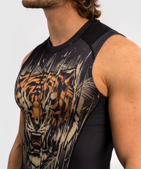 VENUM Tiger Rashguard Sleeveless - Black/Neo Orange