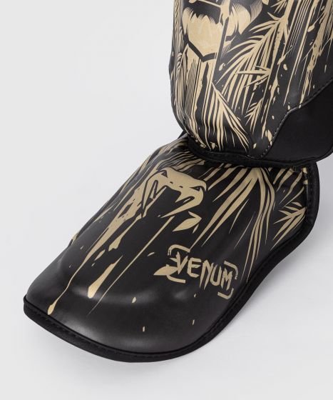 VENUM Tiger Shin Guards - Black/Neon Orange