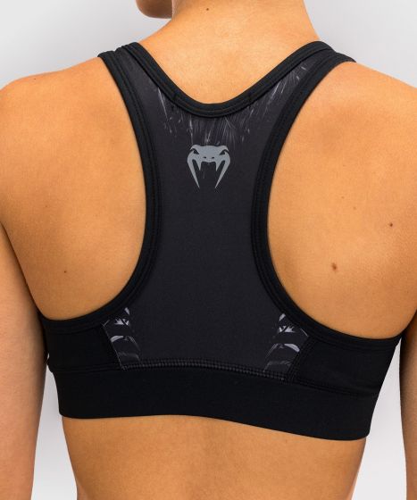 Venum Tiger Women’s Sports Bra - Black/Silver