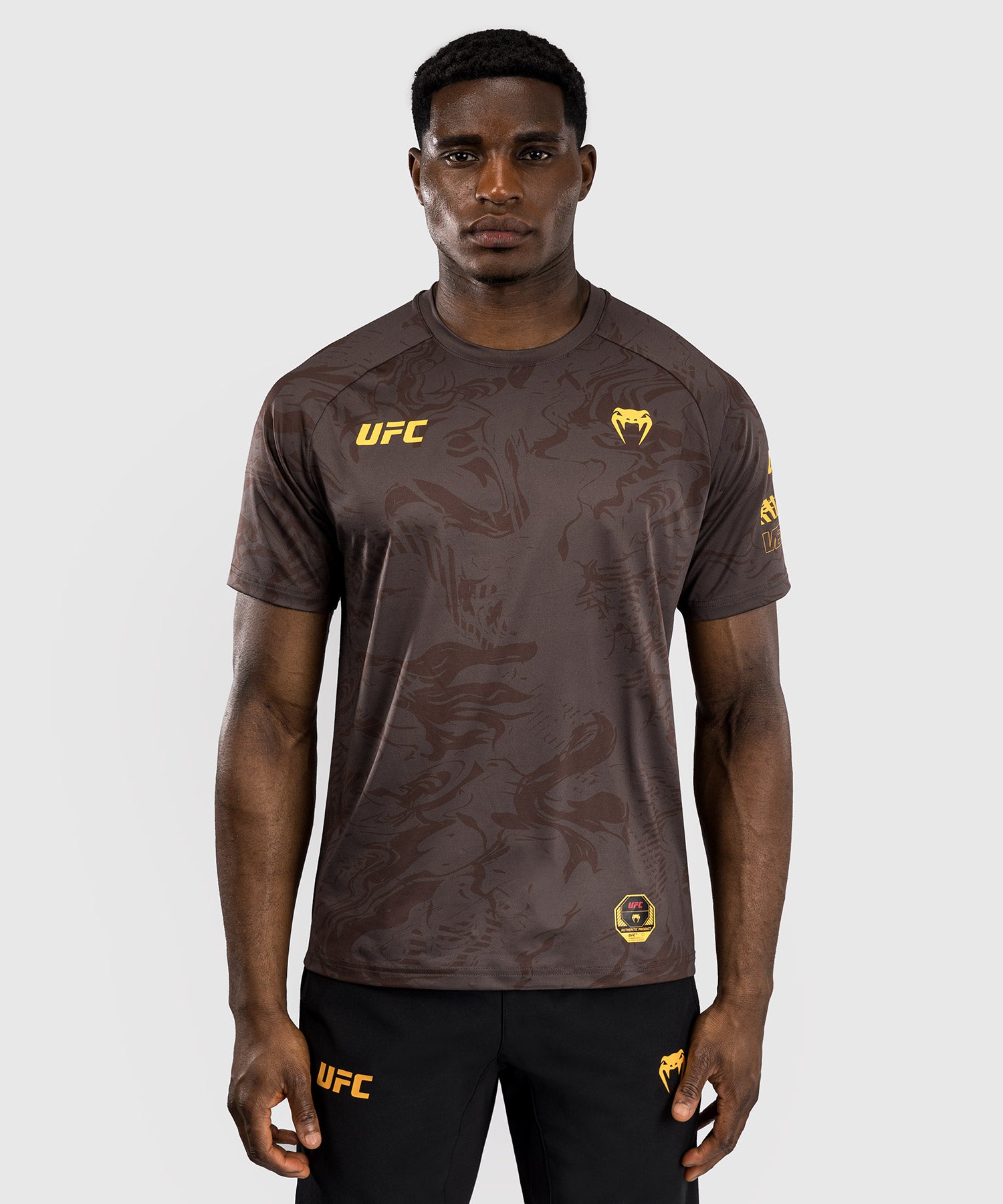 UFC Fusion by Venum Fight Week Men’s Dry-Tech T-Shirt - Earthen Brown